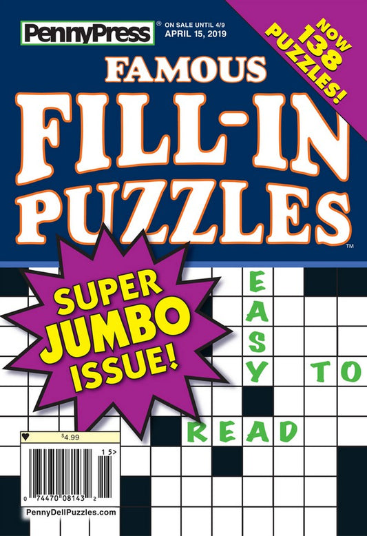 Famous Fill-In Puzzles