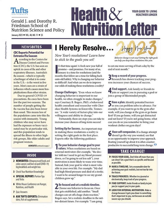 Tufts University Health & Nutrition Letter